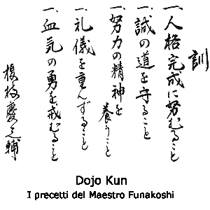 clicca per leggere i Dojo Kun del Maestro Funakoshi