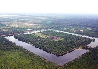 Vista aerea di Angkor Wat