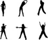Fitness Woman silhouettes 2.  (Vector)