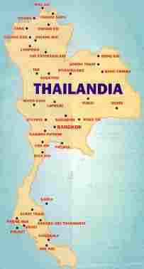 Cartina Thailandia