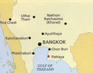 Mappa della Thailandia: Pattaya